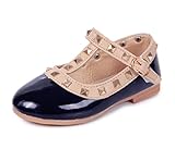 DADAWEN Baby's Girl's T-Strap Buckle Dress Oxford Shoes