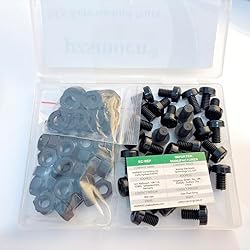 Pzsmocn 90 Pieces/30 Sets M8*12 mm Plastic Black