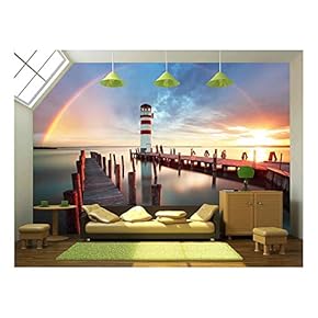 Lighthouse at Lake Neusiedl - Austria - Removable Wall Mural | Self-Adhesive Large Wallpaper - 66x96 inches