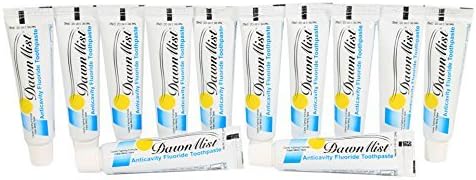 Anticavity Flouride Toothpaste - 0.85 Ounce Tube - Bulk Pack 144 tubes by DawnMist