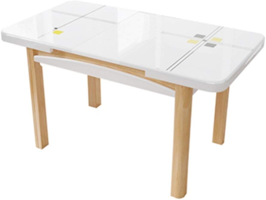 Dining Table Simple Retractable Folding Table Small Apartment Nordic Wood Dining Table And Multi-functional Modern Minimalist Home Simple and Save Space (Color : White, Size : 110x75x76cm)