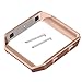 Fitbit Blaze Accessories Frame, UMTele Stainless Steel Watch Metal Housing Replacement Watch Holder Cover for Fitbit Blaze Smart Watch Rose Gold