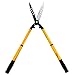 TELESCOPING 22'' HEDGE CLIPPERS - Sharp, Easy to Use Carbon Steel Garden Shears Absorb Shock, Resist Corrosion - Hardened Manual Telescoping Hedge Trimmer for Professional Gardening and Landscaping