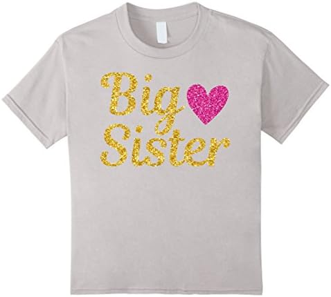 unisex-child Big Sister Shirt: Promoted Brand New Older Sister Gift 6 Silver