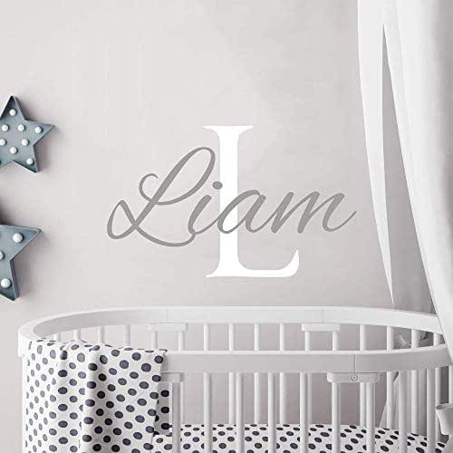 Amazon.com: Personalized Boy Name Wall Decal Initial Boys Name Decals