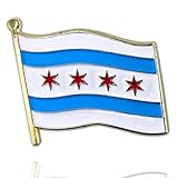 PinMart's City of Chicago Flag Enamel Lapel Pin