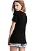 FV RELAY Women's Fitted Han.Gry Print Crew Neck Short Sleeve Tee Shirt Top Gray (S, Black-V)