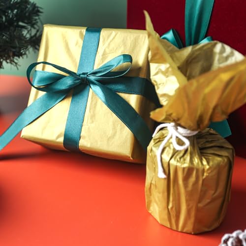 Koogel 86 Sheets Gold Metallic Tissue Paper, 20 x 14 Inch Tissue Paper for Gift Bags Gift Wrapping Tissue Paper for DIY Crafts Wedding Birthday Christmas