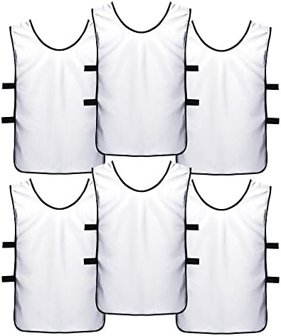 SportsRepublik Pinnies Scrimmage Vests for Kids, Youth and Adults (6-Pack) - Soccer Pennies