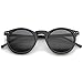 zeroUV Retro Horn Rimmed Keyhole Nose Bridge P3 Round Sunglasses 49mm