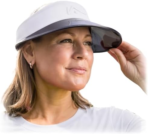 Wide Brim Sports Visor with Transparent Brim UV Protection Black Wide Brim Visor Transparent Brim – visto visors main image 2