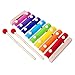 Subay Colorful 8 Tones Hand Knock Xylophone with 2 Wooden Mallets --Inspire Children's Talent for Music