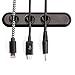C-Slide Magnetic Cable Organizer | 3 Clip Cable Holder for Accessories and Chargers | Keep your Desk or Bed Organized and Never Lose Another Cable Again | Cord Management Magnet for All Wires | Black