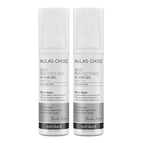 Paula s Choice-SKIN PERFECTING 8% AHA Gel Exfoliant Duo with Glycolic Acid Chamomile & Green Tea-Facial Exfoliant for Normal to Dry Skin Fine Lines-1-3.3 oz Pump Face Exfoliator