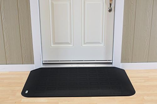 SafePath EZ Edge Rubber Threshold Ramp for Doorway, Scooter and Wheelchair Ramp, Door Entry Ramp, Recycled Rubber Non Slip Threshold Ramp, ADA Compliant Ramps, Made in USA - 2" H x 23" D x 46.5" W