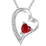 Happy Camp Forever Love Heart Women Necklace 925 Sterling Silver Birthstone Pend