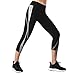 Neonysweets Womens Capri Workout Pants Yoga Pants Active Leggings Black Gray M