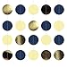 Nicrolandee Navy Blue Dots Paper Garland Metallic Gold String Hanging Party Garland Backdrop for Nautical Bachelorette Wedding Baby Shower Bridal Shower Birthday Party Decorations 3 Pack/Set