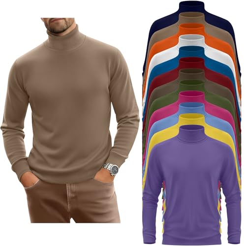 Velvelhall 12 Pack Mens Big and Tall Turtleneck Shirts Pullover 12Color XXL at Amazon
