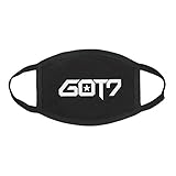 Fanstown GOT7 Fashion Mouth Mask Black With lomo Card#1