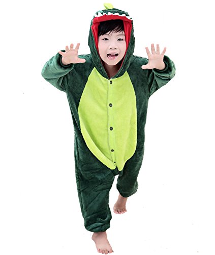 Duraplast Boy's Funny Sleeping Wear Animal Onesies Pajamas Costume With Hoodie Dinosaur M Duraplast Boy's Funny Sleeping Wear Animal Onesies Pajamas Costume With Hoodie Dinosaur M