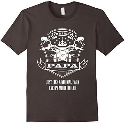 Men's I'm a biker papa shirt - Motorcycle Rider T-shirt Large Asphalt