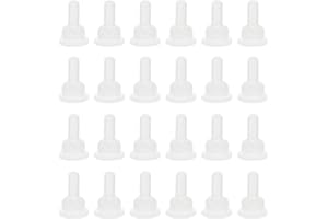 Homoyoyo 40-Pack Replacement Bottle Nipples Cat - Silicone Pet Nursing Nipples Nurser Silicone Replacement Pacifiers for Kitten and Puppy Small Animals, Bunny Feeding Bottle White 0.98X0.63 Inch