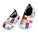 JIASUQI Baby and Kids Athletic Sneakers Barefoot Water Shoes for Beach Swim Pool,Plaid Pink 6-12 Months