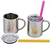 Housavvy Rabbit Stainless Steel Kids Cups with Lids and Straws,2 Pack of 10 Oz