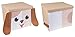 Clever Creations Cute Dog Stackable Storage Organizer Collapsible Storage Box Any Room | Perfect Size Chest for Organizing Dog Toys, Clothes, Shoes and More!