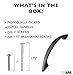 Ilyapa 25 Pack 3 Inch Oil Rubbed Bronze Cabinet Pulls - Kitchen Cabinet Handles,Oil Rubbed Bronze Kitchen Cabinets Hardware with 3 Inch Hole Center