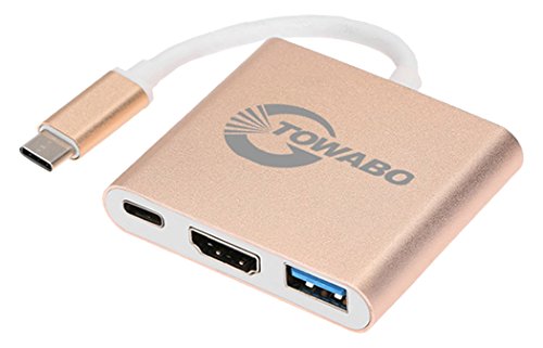 TOWABO. B072QL1WKC USB 3.1 Type-C to HDMI Adapter 4K+USB 3.0+USB-C Charging Port, Adapter Cable for New MacBook/Chromebook Pixel TOWABO. B072QL1WKC USB 3.1 Type-C to HDMI Adapter 4K+USB 3.0+USB-C Charging Port, Adapter Cable for New MacBook/Chromebook Pixel