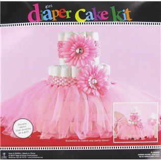 Pink Tutu Diaper Cake Decoration