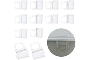 CAPIANT 12 Pack Roller Shades Pull Down Clips, Lifting Clam, Hook Handle Grip Pull, Transparent Handle, Blind Grip, Curtain Accessories for Rod