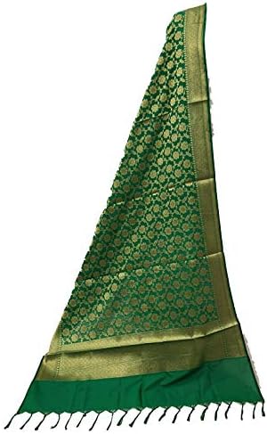 SHREEMAA CREATIONS BANARSI SILK ZARI WOVEN DUPATTA (WSL1)