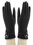 Women's Winter Touch Screen Gloves Lined Thick Warmer Windproof Gloves (butterfly)