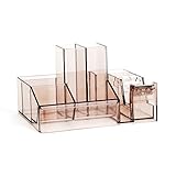 Comix B2250 Office Desk Organizer, 8 Components, Built-in Tape Dispenser, Smoky Grey