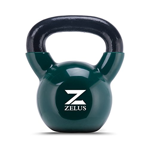 ZELUS Body Solid Cast Iron Kettlebell Set for Women/Men Workout (25)