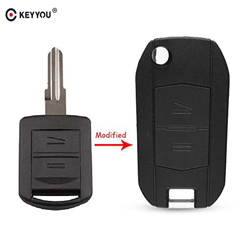 Calap-Store - Modified Car Key For Vauxhall Opel Corsa C Combo Tigra Meriva Agila 2 Button Remote Key Case Cover Fob Left Blade
