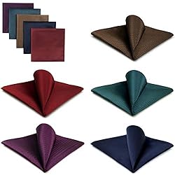 SHLAX&WING 5 Pieces Assorted Mens Silk Pocket