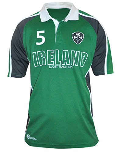 CROKER Green Panelled Ireland Rugby Jersey,Green,XXL