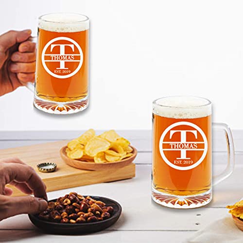 Personalized Beer Mugs (Set of 4) 9 Premium Customizable Design