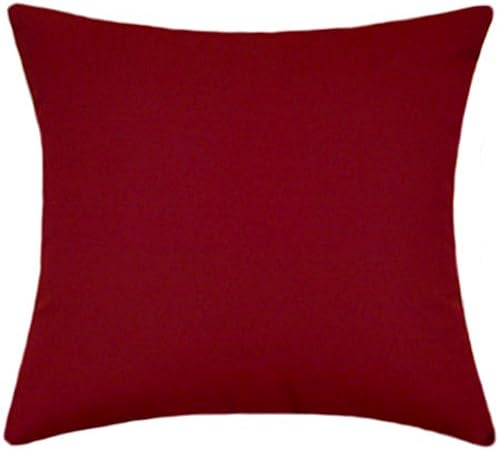 Sunbrella Burgundy Indoor/Outdoor Solid Patio Pillow 16x16