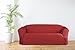 Linen Store Microsuede Slipcover Furniture Protector Cover, Ruby, Sofa
