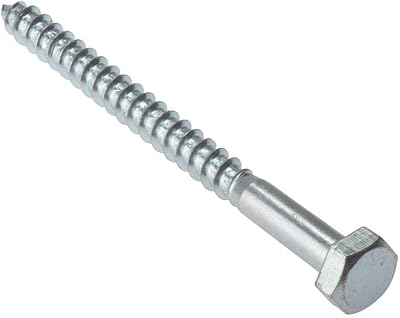 ForgeFix Coach Screws M10 x 200mm Zinc Plated Hex Head Bag 10