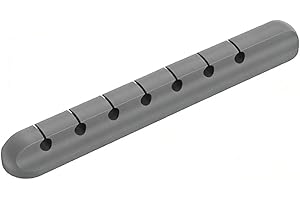 1Pcs 7 Slots Grey Silicone Self-Adhesive Power Cord, Mouse Cable, Earphone Winding Device, Mobile Phone Charging Cable, Deskt