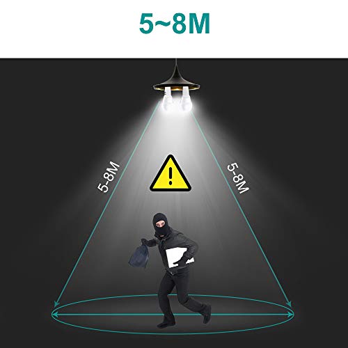 8T8 Adjustable Motion Sensor Socket Adapter Converter Infrared Motion Detector Socket Lamp Holder, E26 Light Socket Adapter Base with 360 Degree Bendable for Storage Room/Basement (Manual Sensor_2)