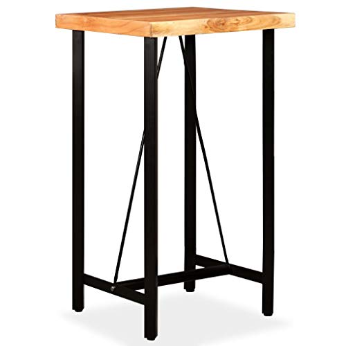 FAMIROSA Bar-Set 3-TLG. Akazie Massivholz, Echtleder und Canvas – Bild 8