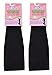 2 Pairs Dr. Motion Compression Knee-Hi Women's Socks Black Size 9-11