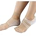 2Pcs/1Pair Height Increase Socks, Insole Increased Comfortable Silicone Half Pad Heel Sets Invisible Heel Protector for Men Women Size 1.6inch